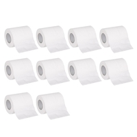 10 rouleaux de toilettes molles épaississement à 3 couches de tissus absorbant l