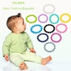 100 % food Grade Silicone dentition dentition boucle Bracelet bracelet souple perles pour bébé soins infirmiers bijoux jouet à mâcher BPA libre