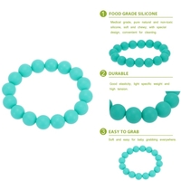 100 % food Grade Silicone dentition dentition boucle Bracelet bracelet souple perles pour bébé soins infirmiers bijoux jouet à mâcher BPA libre