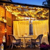 100 LED Corde Lumières 33ft 8 Modes Lumière Chaude Changeant Étanche Twinkle Fairy Tube Lumière Bande