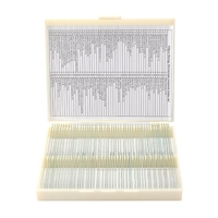 100 PCS / Ensemble Échantillon En Verre Biologique Préparé De Base Des Plantes Animales Insectes Tissus Science Spécimen De Couverture Couvre Portable Éducatif Microscope