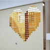 100 PCS Design Moderne Adhésif Mini Carré 3D DIY Miroir Mural Pour Chambre Chambre Cuisine Salle De Bains Bâton Decal Accueil Party Décoration Décor Art Mural Autocollants