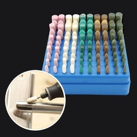 100 pièces accessoires de polissage de polissage électrique ensemble de mèches de meulage avec 1/8 tige laine sésame caoutchouc Jade peau de vache outils rotatifs abrasifs