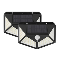 100LED solaire applique murale capteur de mouvement lumière corps humain lampe à induction éclairage extérieur IP65 résistant à l
