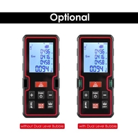 100m Mesure laser LCD Télémètre laser numérique Mini télémètre Distance/Zone/Volume/Outil de mesure de Pythagore avec bulle à double niveau,  changement d