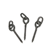 100pcs 14mm Vis Boilies Bait avec Oval Loops Lien Swivel Pêche à la carpe Terminal Rig Pop Ups Tackle