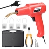 100W Portable Portable plastiques Machine de soudage panneau fissure réparations Kit coupe thermique agrafeuse chaude plastiques trou réparation outil ensemble avec 4 boîtes agrafe
