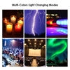 10, 2 pouces Dimmable 184 LED RGB & 2700-6500K Photographie Lumière Lampe Selfie alimentée par USB Luminosité réglable de 10 niveaux avec télécommande connectée BT Support de trépied extensible et support de téléphone portable pour diffusion 