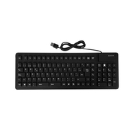 105 touches clavier en Silicone filaire USB espagnol pliable en Silicone souple étanche à la poussière pour ordinateur de bureau ordinateur portable
