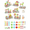 106 pcs Perceuse Électrique Construction Blocs de Construction Animaux Plantes Bâtiment Créatif Activités Éducatives Jeux De Puzzle