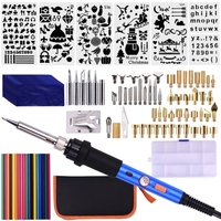 106pcs Kit de combustion du bois 60W Set de stylo pyrogravure
