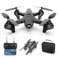 1080P Double caméra WiFi FPV Drone Drone pliant sans tête Mode One Key Drone de retour pour adultes