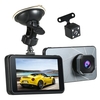 1080P FHD Car DVR 4 pouces Dash Cam Enregistreur de conduite de voiture Caméscope de véhicule à double lentille Enregistrement en boucle G-sensor Détection de mouvement Moniteur de stationnement