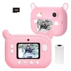 1080P HD Mini Kids Camera Imprimante photo portable pour appareil photo numérique instantané pour les enfants,  comprenant 1 rouleau de papier d
