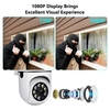 1080P mini caméra PTZ 2MP WiFi caméra caméra de sécurité à domicile avec Vision nocturne détection de mouvement 2-Way Audio 2.4&5GHZ double fréquence