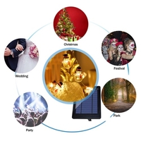 10ft 30LEDs Lumières suspendues décoratives de Noël Blanc chaud Fée Guirlande lumineuse Alimenté par batterie Éclairage d