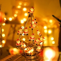 10ft 30LEDs Lumières suspendues décoratives de Noël Blanc chaud Fée Guirlande lumineuse Alimenté par batterie Éclairage d