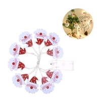 10Led Métal Alpaga / Père Noël / Cloche / Bâton De Marche Star Fariy Guirlande Lumineuse pour Noël Vacances Wendding Partie Nuit Living Chambre Décor