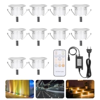 10PCS / Set encastré LEDs Deck Light Kit avec contrôleur