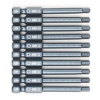10pcs 1/4 pouce embouts de tournevis magnétique à tige hexagonale ensemble 65mm S2 embouts de tournevis à tête hexagonale en acier allié professionnel embout de sécurité chanfreiné à extrémité inviolable outil de vis outil à main H6.3x65mmx4.0