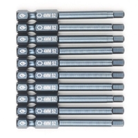 10pcs 1/4 pouce embouts de tournevis magnétique à tige hexagonale ensemble 65mm S2 embouts de tournevis à tête hexagonale en acier allié professionnel embout de sécurité chanfreiné à extrémité inviolable outil de vis outil à main H6.3x65mmx4.0