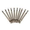 10pcs 1/8 "HSS-Co Forets Double Embouts Cobalt M35 Forets Set
