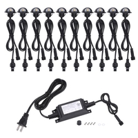 10PCS 35mm LED Ensemble de lumières de pont 4W 100LM SMD 5050 Petit encastré dans le sol souterrain IP67 Kit de projecteur de résistance à l