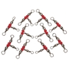 10Pcs 5 3 voies émerillon anneau pêche accessoire de connexion