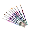 10pcs Acrylique Kit De Brosse À Ongles Conseils Nail Art UV Gel Nail Builder Brosse pour Nail Art Conception Peinture Dessin Stylo Ensemble Outil À Ongles