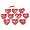 10pcs bois en forme de coeur d