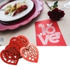 10pcs coeur en bois creux je t