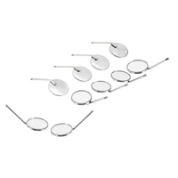 10pcs Dental Mouth Mirror 4 Reflector odontoscope Dentiste Équipement en acier inoxydable Dental Mouth Mirror