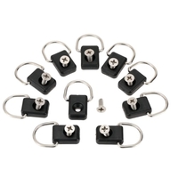 10pcs haute qualité Kayak D anneaux pourvoirie gréement pour bateau Canoe Kayak,  accessoires