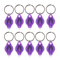 10pcs mini-lampe de poche lampe de poche LED UV portable trousseau