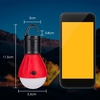 10pcs mini portable lanterne tente lumière LED ampoule lampe de secours étanche crochet lampe de poche pour le camping rouge