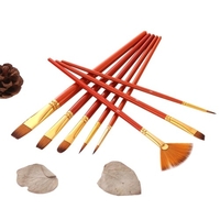 10pcs pinceaux ensemble kit artiste pinceau plusieurs médiums brosses avec des cheveux en nylon pour artiste acrylique aquarelle aquarelle gouache peinture à l