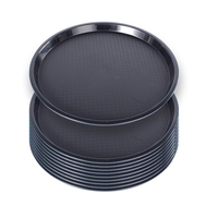 10pcs plateau rond de serveuse / serveur de 14 pouces