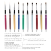 10Pcs Professional Nail Art Design polonais Brush Pen Set Nylon UV Gel peinture trousse ongles pinceau impression décoration