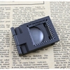 10X 28mm Mini Loupe en alliage de zinc pliable avec échelle pour outil de grossissement pliable en verre optique textile