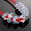 10X LACY BABY BLUE CRYSTAL SPACER BEADS CONSTATATIONS 6MM jlm5