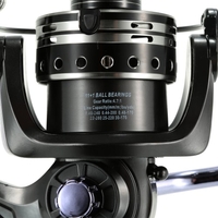 11 + 1BB Roulements à billes 4.7: 1 Bobine de pêche Gauche / Droite Interchangeable Ultra Lisse Spinning Fishing Reel