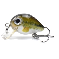 1.1 in / 0.06 oz leurres de pêche coulants leurres corporels durs avec hameçon triple appât de pêche réaliste appât de pêche 3D yeux appâts artificiels appâts de pêche au manivelle