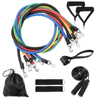 11 pcs Bandes de Résistance Ensemble Corde à Sauter Entraînement Fintess Bandes de Tube D