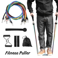 11 pcs Fitness Puller Set Amélioré Résistance Ceinture Multifonctionnel Exercice Élastique Tubes pour Formation Gym Bodybuilding Sport Workout
