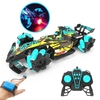 1/12 2.4GHz 4WD RC Spray Car 25km/h RC Stunt Car 2 Mode de contrôle avec Light Engine Sound 360 Rotation