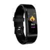 115 plus Smart Bracelet 0.96 pouces TFT Écran 90mAh Fréquence cardiaque Surveillance de la pression artérielle Calorie Fitness IP67 Étanche BT Alarme Montre-bracelet de sport pour Android / iOS