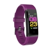115 plus Smart Bracelet 0.96 pouces TFT Écran 90mAh Fréquence cardiaque Surveillance de la pression artérielle Calorie Fitness IP67 Étanche BT Alarme Montre-bracelet de sport pour Android / iOS