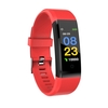 115 plus Smart Bracelet 0.96 pouces TFT Écran 90mAh Fréquence cardiaque Surveillance de la pression artérielle Calorie Fitness IP67 Étanche BT Alarme Montre-bracelet de sport pour Android / iOS