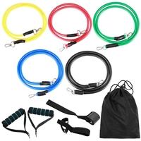 11pcs bandes de résistance de remise en forme ensemble de bandes de tube d