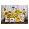 12 * 16 pouces Fleur DIY 5D Diamant Peinture Kit Plein Foret Diamant Peinture Été Fleur Motif Acrylique Strass Mosa que Peinture Artisanat Maison Décoration Murale Cadeau Sans Cadre